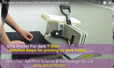 video de impresión de camiseta oscura