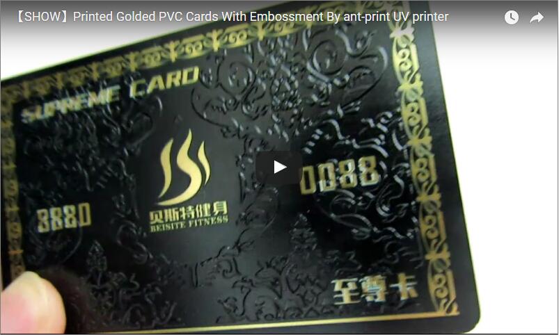 printed golden pvc cards with embossment