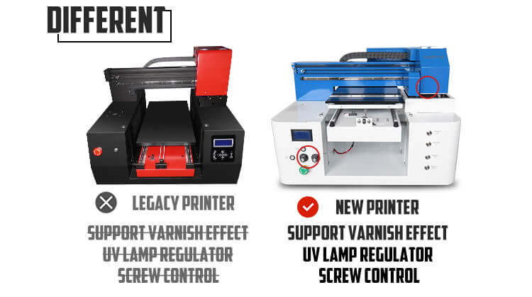 old a2 uv printer VS new a2plus uv printer