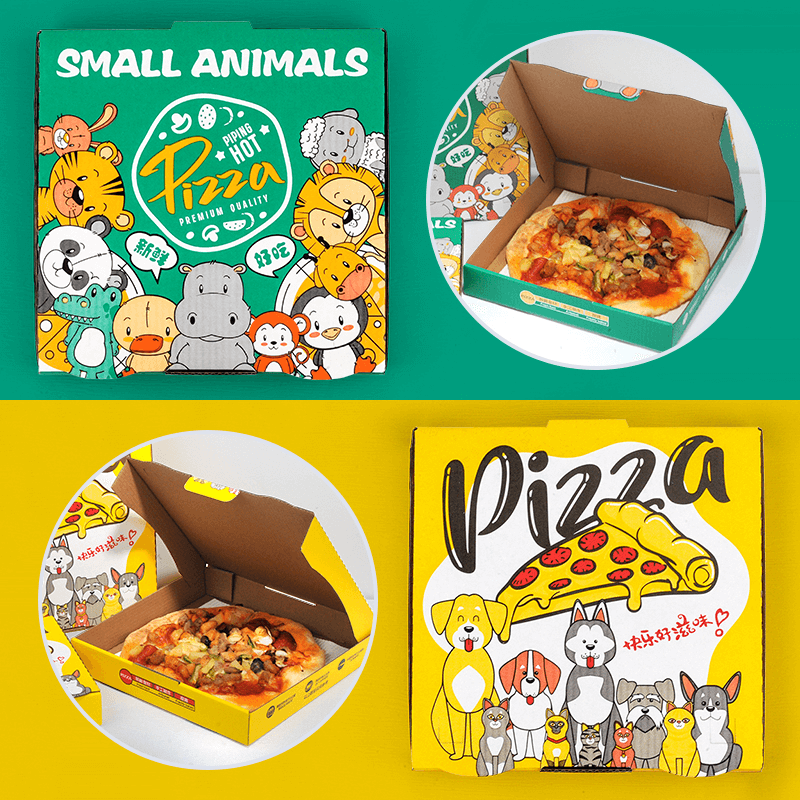 one pass printed pizza box