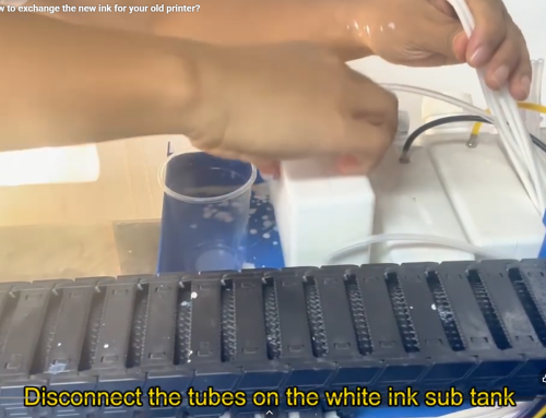 How to exchange the new water-based ink for your printer?