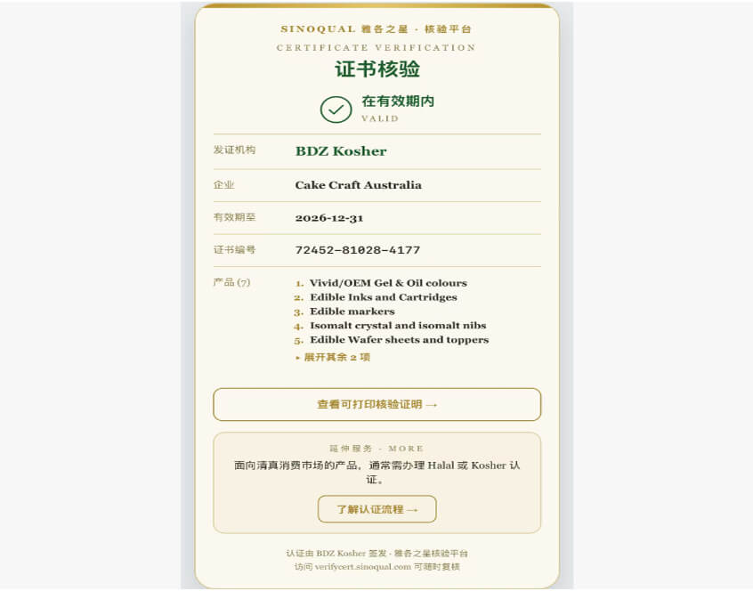 AntPrint Jewish Kosher Certification