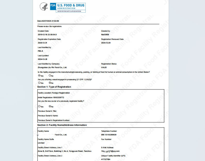 AntPrint Edible ink FDA certification