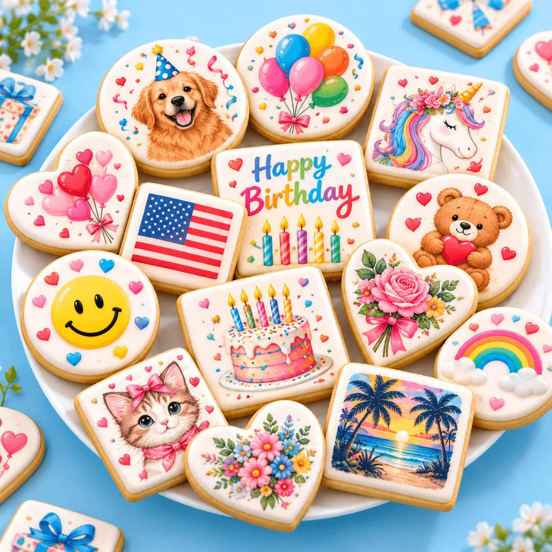 edible printed macaron