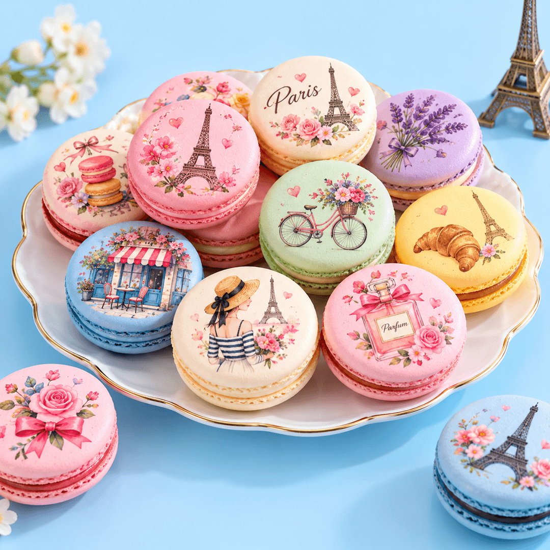 edible printed macaron